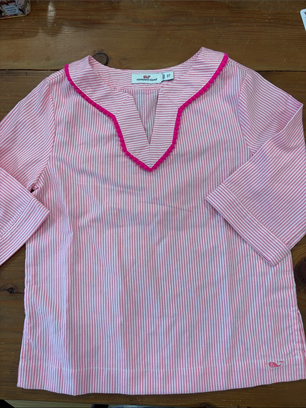 EUC Girls Vineyard Vines Pink Striped Tunic 3T